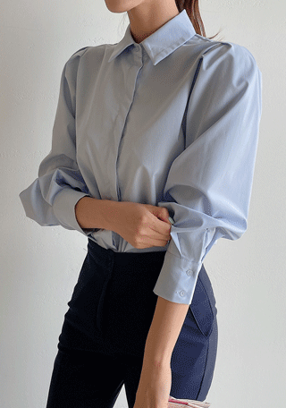 르멜드 카라 퍼프 셔츠 (3color)(55~66반)나는마리