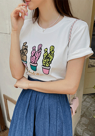 카투스 레터링 반팔 티셔츠 (3color)(55~66반)나는마리